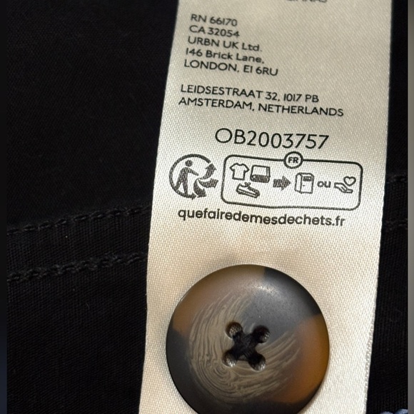 Maeve by Anthropologie Black High Waist Wide Leg Ankle Pants Linen Blend Size 33 - Picture 9 of 11